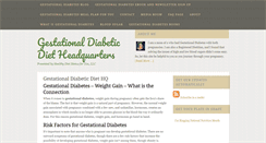 Desktop Screenshot of gestationaldiabeticdiethq.com